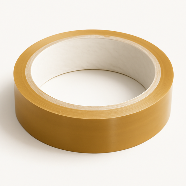 Brown packing tape  Strong adhesive tape  Sealing envelopes tape Wrapping gift tape Industrial tape for Home,Office Use & Box packing. (Manual) (Set of 12, 24mm 1inch X 65meter) Top View
