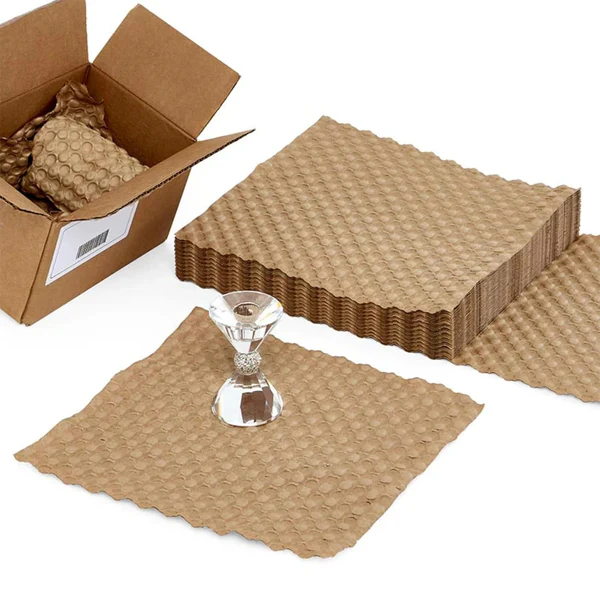 Original Kraft Paper Bubble Wrap Sheets 300mm x 400mm  Eco-Friendly Gifts Shipping and Moving Box View