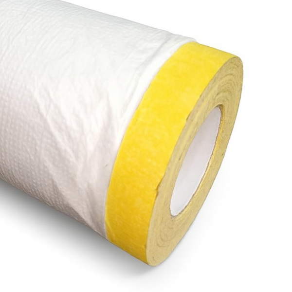 Pre-Taped Masking Sheet for Painting & Renovation Film - (Set of 1, 2700mm X 20 meter) - Close View