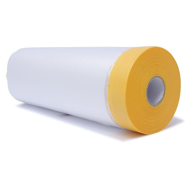 Pre-Taped Masking Sheet for Painting & Renovation Film - (Set of 1, 2700mm X 20 meter) - Front Side View
