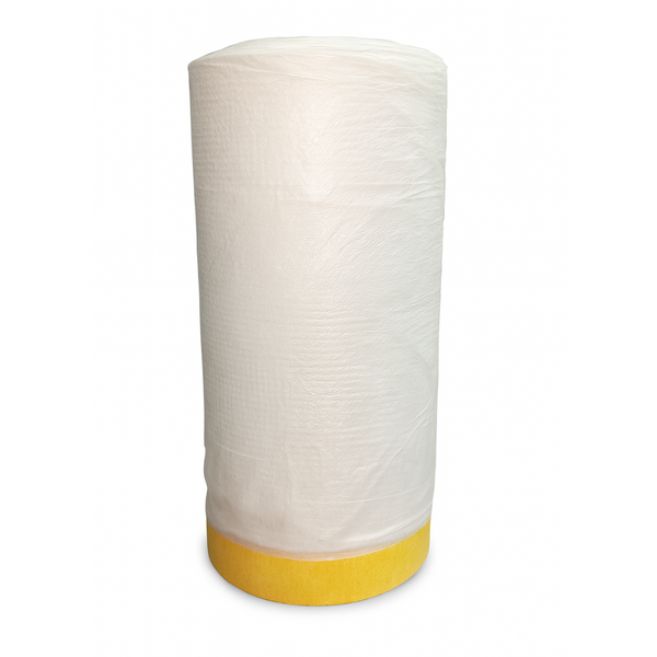 Pre-Taped Masking Sheet for Painting & Renovation Film - (Set of 1, 2700mm X 20 meter) - Top Angle