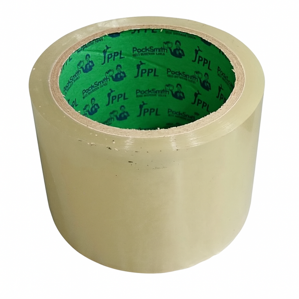 Transparent Cello Tape 3 inch x 65 meters - Set of 4 Office, Ecommerce and Industrial Use Top Angle