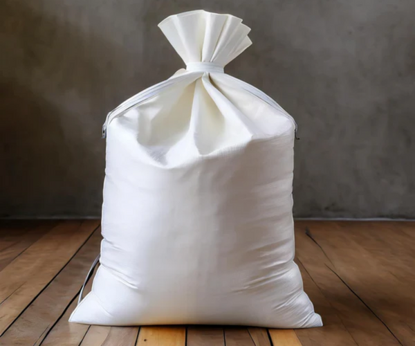White Gunny Bags Heavy Duty Sack for Warehouse - Courier Storage & Multipurpose Front Top View