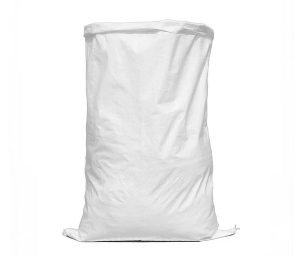 White Gunny Bags Heavy Duty Sack for Warehouse - Courier Storage & Multipurpose Front View
