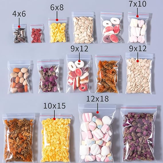 Zip Lock Bags Clear Resealable – Multiple Sizes – photo 5