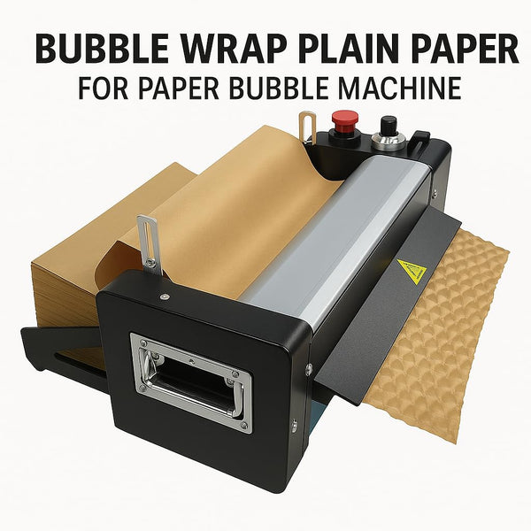 Plain fan-fold kraft paper pack 300 mm x 250 m for the paper bubble machine