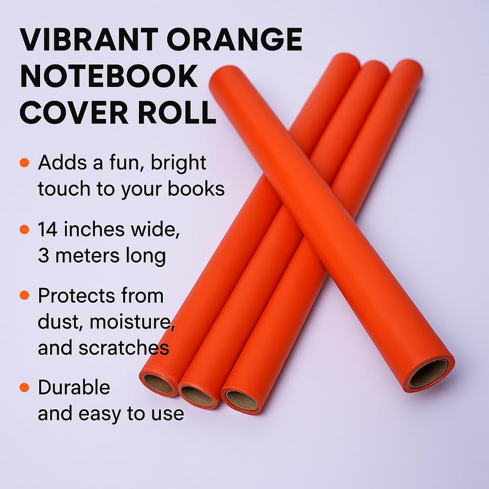 Notebook Cover Roll 14 inch x 3 m, Cartoon Print or Orange, Pack of 5 – photo 8