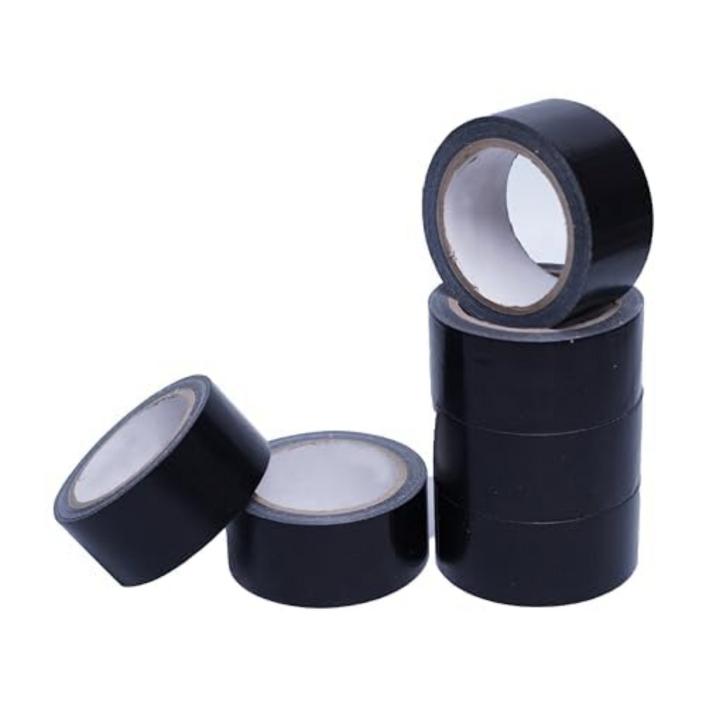 Black Duct Tape 2 inch x 20 m – Waterproof, Pack of 6 – 6 pack