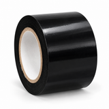 Black PVC insulation tape 2 inch x 20 m, single glossy roll on a brown paper core