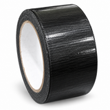 Duct tape 2 inch x 20 m, black cloth duct tape roll showing the ribbed fabric texture