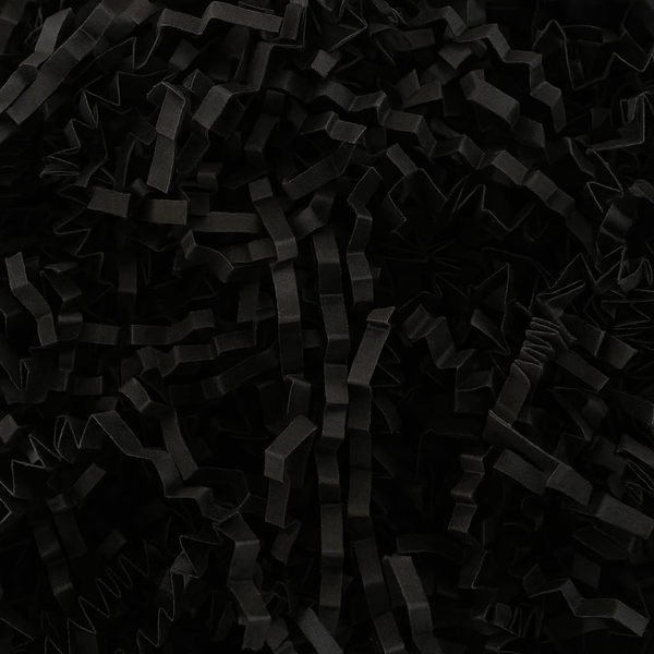 Crinkle/Shredded Paper Decorative for Packaging, Gift Wrapping, Crafts & Party Filler - Black Color Paper View