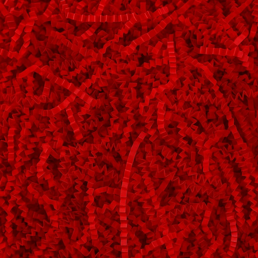 Multicolour Crinkle Paper Filler – 500 g and 1 kg – red