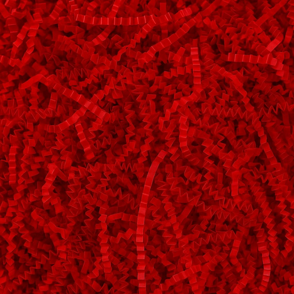Crinkle/Shredded Paper Decorative for Packaging, Gift Wrapping, Crafts & Party Filler - Red Color Paper View