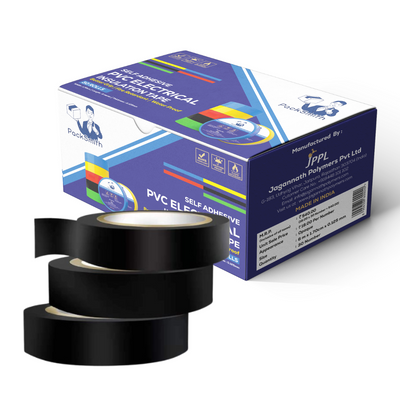 Black PVC electrical tape 18 mm x 6 m, box of 30 rolls - photo 1