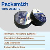 Black PVC electrical tape 18 mm x 6 m, two rolls with a list of users from DIY to auto mechanics