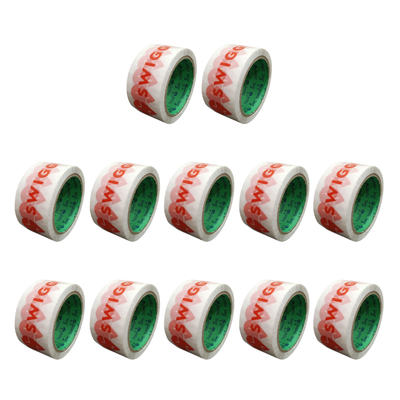 Food Delivery Tape for Swiggy Partners – White, 2 inch – 12 pack