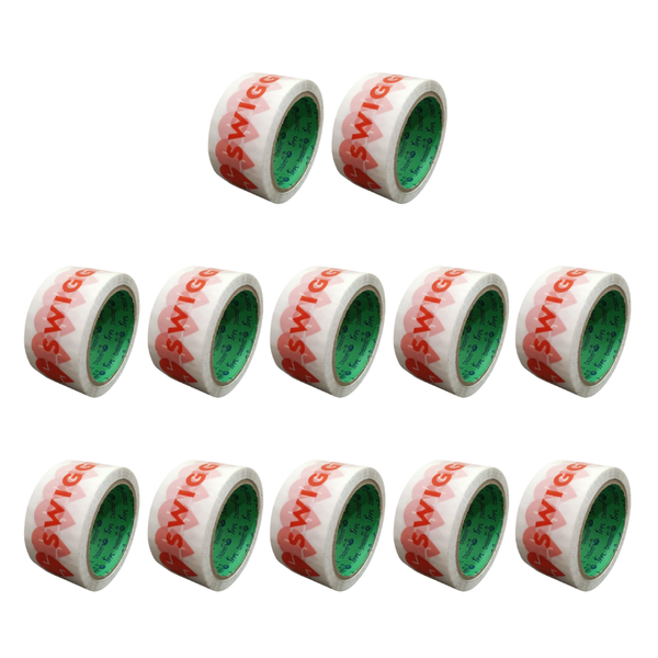 Swiggy Food Packaging Tape | Very Strong Adhesive Tape For Small Food - 12 Pack View