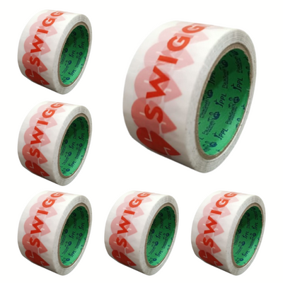 Food Delivery Tape for Swiggy Partners – White, 2 inch – 6 pack