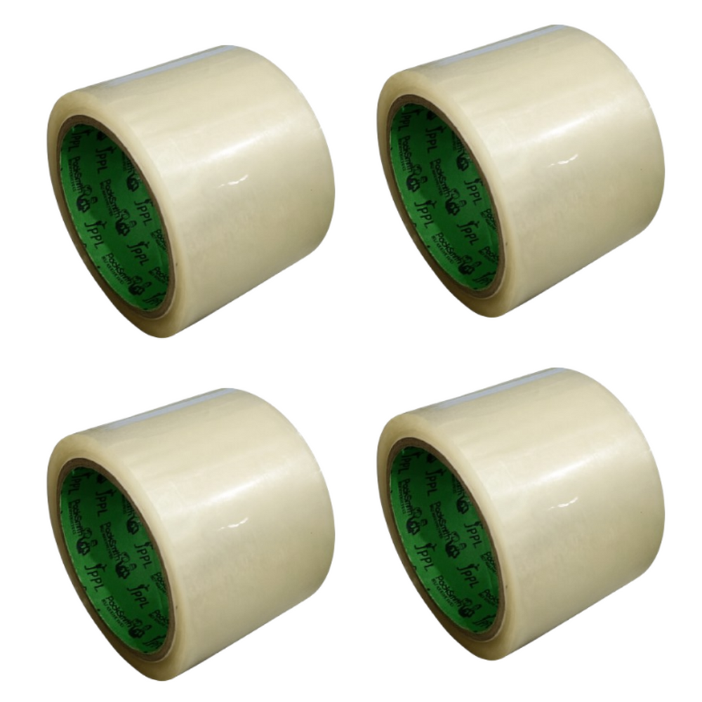 Clear Cello Tape 3 inch x 65 m – Set of 4 Rolls – 4 pack