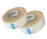 Transparent tape 3 inch x 300 m or 500 m, two clear jumbo rolls lying flat, seen from above