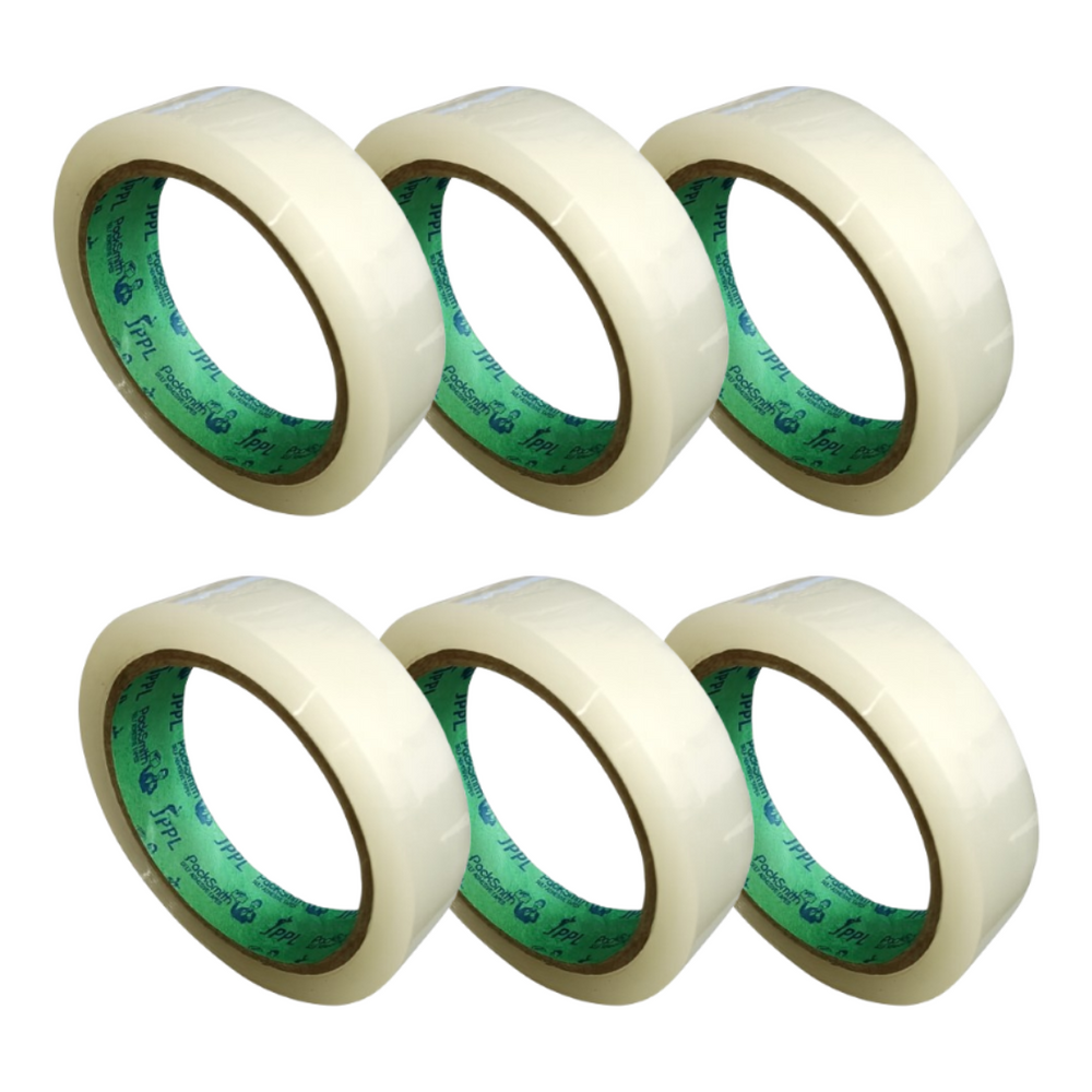 Transparent Tape 1 inch x 65 m, Set of 6 – front view