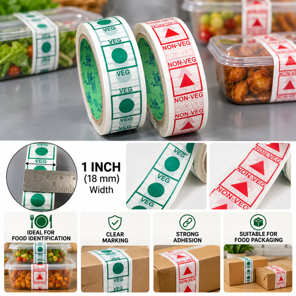Veg and Non-Veg Tape Mixed Pack, 1 inch x 35 m,