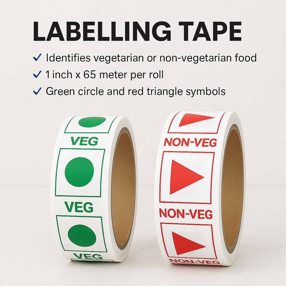 Veg / Non-Veg Marking Tape 1 inch x 35 m – BOPP – photo 4