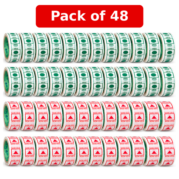 Veg and Non-Veg Tape Mixed Pack, 1 inch x 35 m,